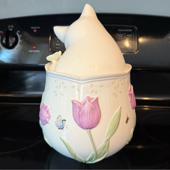 Lenox Butterfly Meadow® Kitten Cookie Jar - Picture 2 of 5